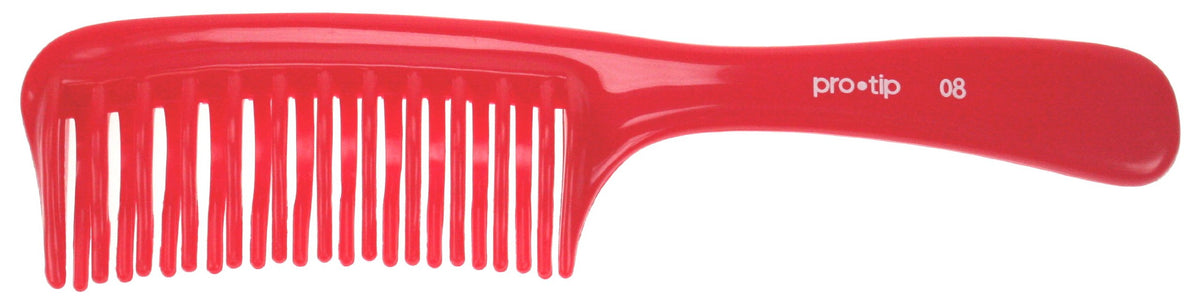 PRO.CO Pro-Tip Professional Detangling Hair Comb, Red, Red