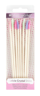Brushworks Cuticle Crystal Sticks - 8 Pack