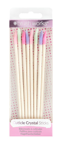 Brushworks Cuticle Crystal Sticks - 8 Pack