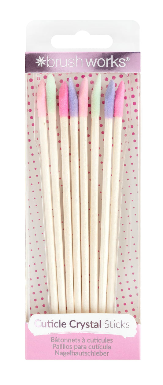 Brushworks Cuticle Crystal Sticks - 8 Pack