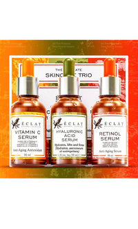 The EQ-Eclat Skincare Facial Serums Skin Care Set, Vitamin C Serum, Enhance Skin Texture, Reduce Fine Lines, And Boost Hydration, 30ml Each, Pack of 3,