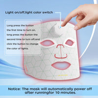 LED Face Mask, Professional Red Light Therapy Mask for Face, Multi-light Modes Skincare at Home, Infrared Face Mask Light Therapy for Acne, Wrinkles, Skin Rejuvenation (White(7 Light Modes))