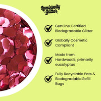 Luminosity Glitter JOIN THE ECO GLITTER REVOLUTION Fine Glitter Makeup - Biodegradable Sparkly Makeup - Glitter for Face, Body, Hair and Nails - Loose Eco Friendly Bioglitter Makeup - Rose Pink Fine - 6 Grams
