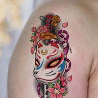 Nirbffo Fish Cat Bird Tiger Temporary Tattoo for Women 5Pieces