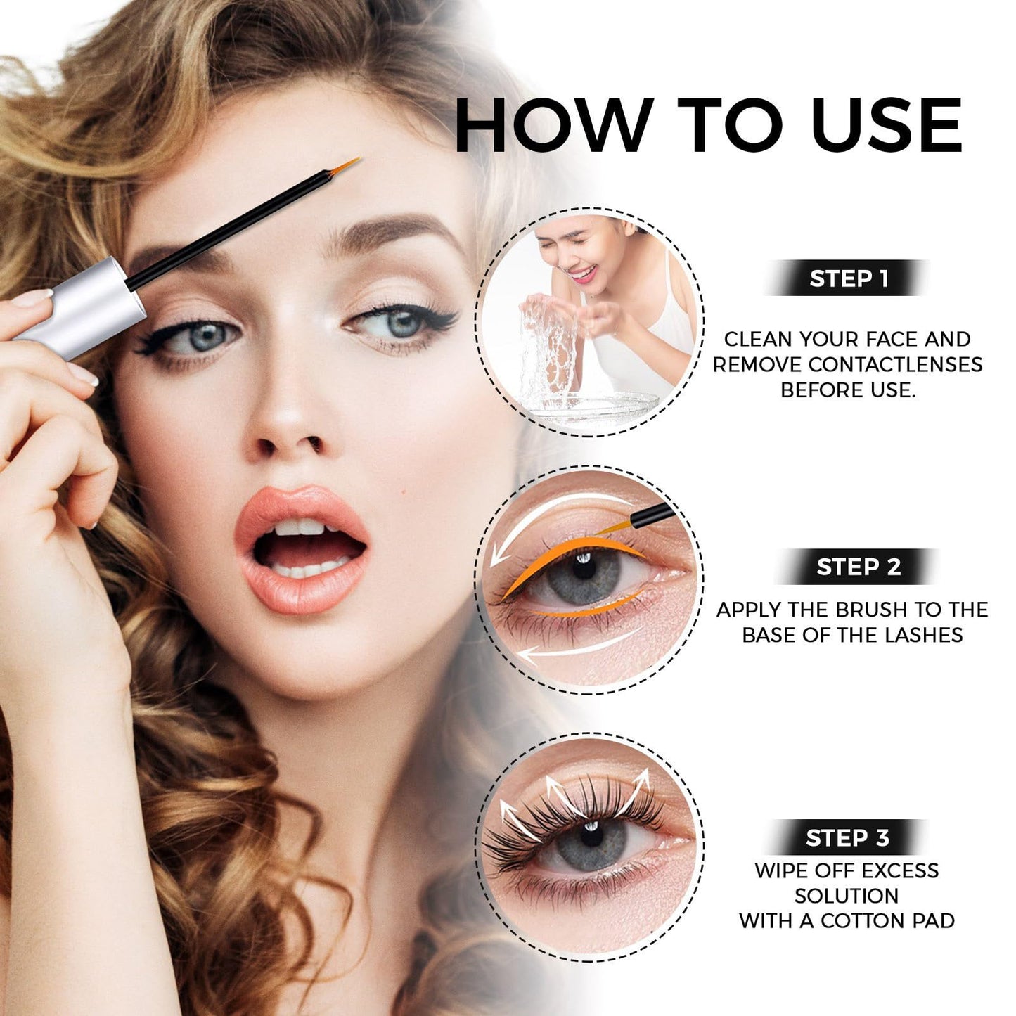 Shengqialun Eyelash Growth Serum - Lash Serum For Boosting Growth & Thickness - Natural Formula With Polygonum Multiflorum For Strong Growth - Lash Enhancer For Fuller Lashes