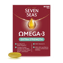 SEVEN SEAS Seven Seas Omega-3 Fish Oil, Extra Strength, Omega 3 plus Vitamin D For Whole Body Healthplus, 30 One-A-Day Capsules, 1 Month Supply