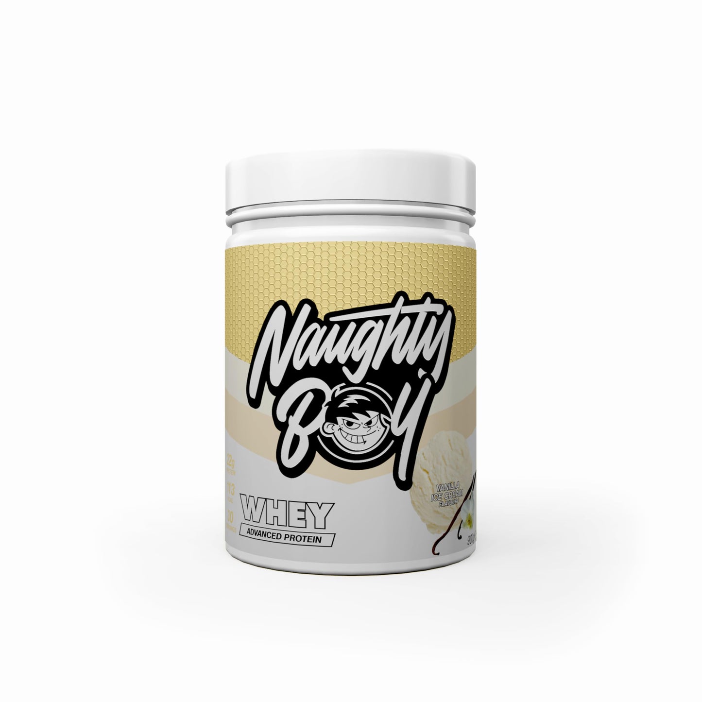 Naughty Boy Advanced 100% Whey Muscle Building & Recovery Protein Powder with Optimum Taste & Mixability for All Adults and Diets. (Vanilla Ice Cream, 900 g)
