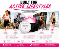 Glamza Chamois Cream GLAMZA ‘Chub Rub’ Anti Chafing Cream & Pair of Thigh Bands for Men & Women - Prevents Chaffing for Cyclists, Runners and More 50ml (Size E (62-70cm))
