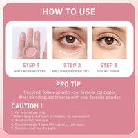 Under Eye Brightener with Brush,Correcting Undereye Concealer For Dark Circles,Light Pink Shades Eye Concealing Cream Vegan, Cruelty Free Makeup