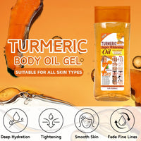Cureluxe Turmeric Essential Oils - Turmeric & Vitamin E Oil - Anti-Aging & Anti Wrinkles Body Oil for Women - Deeply Nourishing Body Oil for Dry Skin - Body&Facial Oils Gel - Turmeric Massage Oils