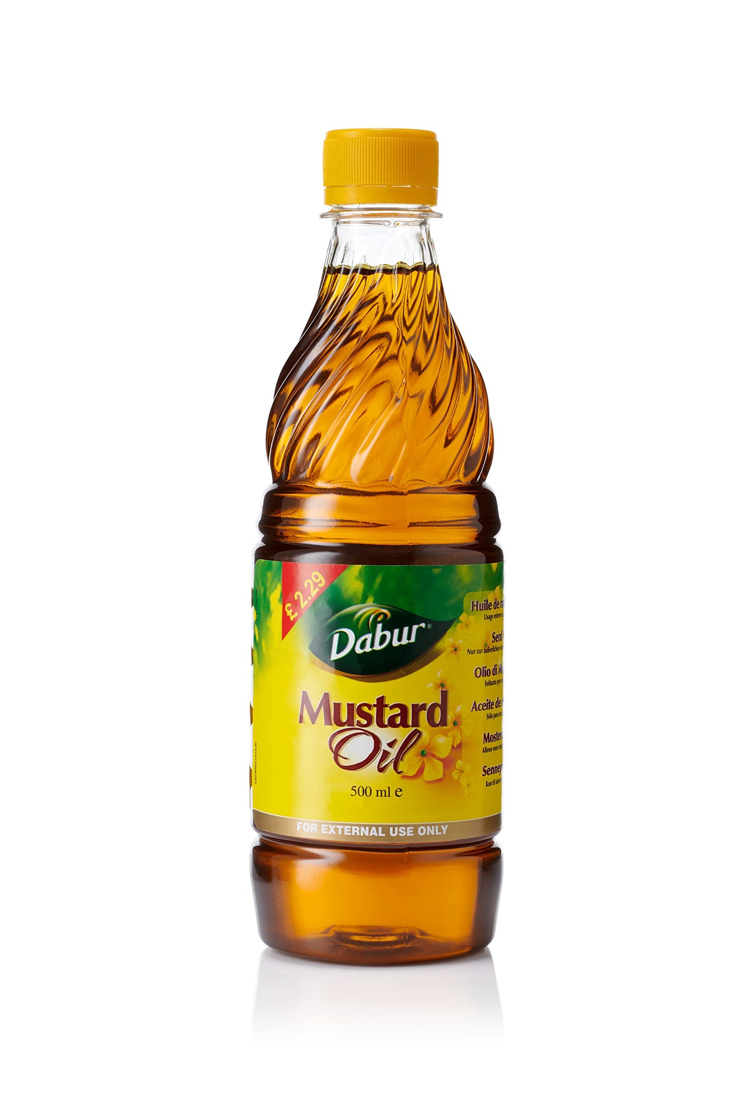 Dabur Mustard Oil 475ml - Pure and Refreshing, Rich in Benefits for Immunity, Hair Growth, and Skin Nourishment