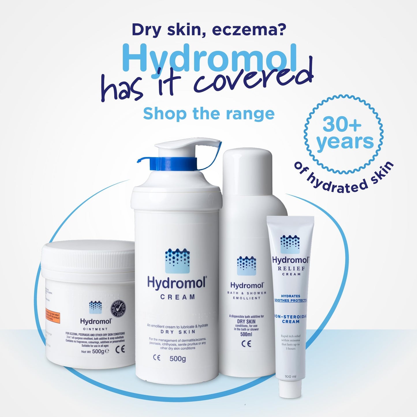 Hydromol Ointment, 125 g, For the Management of Dermatitis, Eczema, Psoriasis and other Dry Skin Conditions
