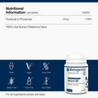 Metagenics Vitamin B6 Active Form - Vegan & Gluten Free Supplement - 90 Tablets