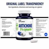 Hepatica Artichoke Extract 5,000mg Equivalent | 500mg 10:1 Cynara Scolymus Extract | Standardised to 5% Cynarin (25mg) | 120 Vegan Capsules | 4-Month Supply | 3rd Party Lab Tested