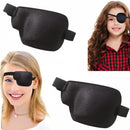 Siganorpy 2Pcs 3D Eye Patches for Left and Right Adults Adjustable Eye Adjustable Medical Eyepatch for Lazy Eye Large Black (Left Eye)