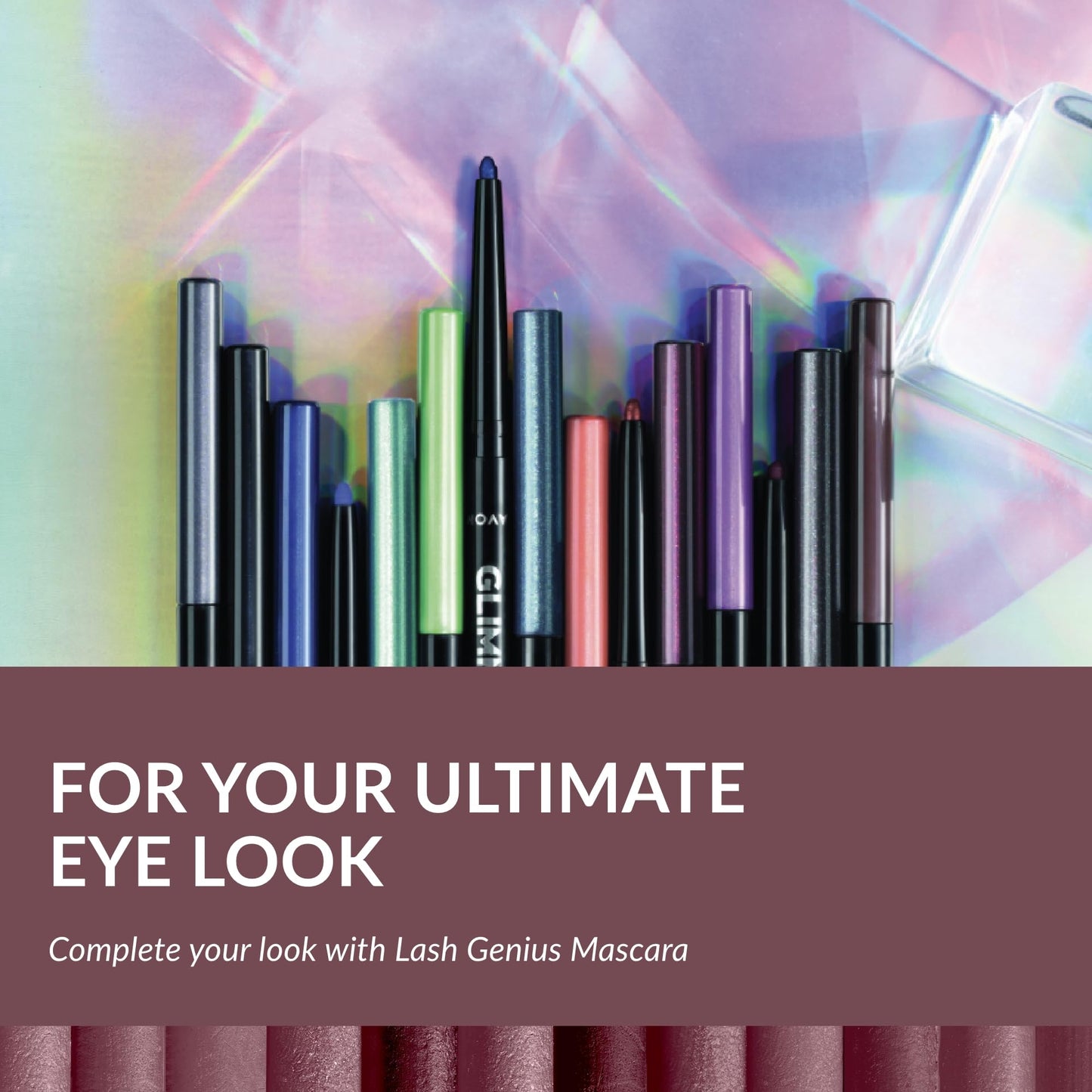 Avon Glimmerstick Eyeliner Majestic Plum, Soft-Glide Formula, Bold and Intense Colour, Waterproof, Smudge-Proof Colour That Lasts All-Day, Cruelty Free