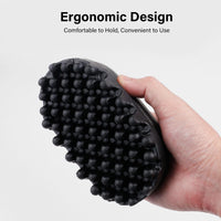 Luqeeg Curling Twisted Hair Brush, Twist Curl Comb, Two Sided Use Hair Wave Tool Washable Rubber Styling Tool Foam Wave Sponge Big and Small Holes for Home and Salon Use