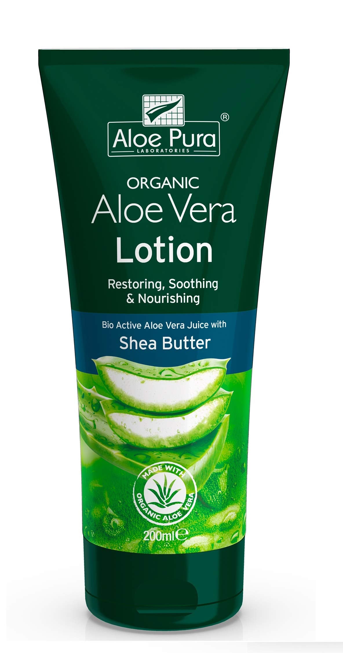 THREE PACKS of Aloe Pura Aloe Vera Lotion with Shea Butter and Vitamin E 200ml