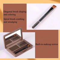 SinceReal 2 In1 Eyebrow-Powder Kit with Palette, Pencil, & Tint, Light Brown & Dark Brown Eyebrow-Powders for Dye & Contouring of Brows