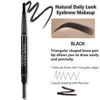 Go Ho 3 PCS Eyebrow Pen(Dark Brown,Brown,Black),Smooth Gel Eyebrow Pencil with Brush,Dual-sided Mechanical Brow Pen,Natural-Looking,Long Lasting Draws Brow Hairs Shapes,Defines,Fills Eyebrow Makeup
