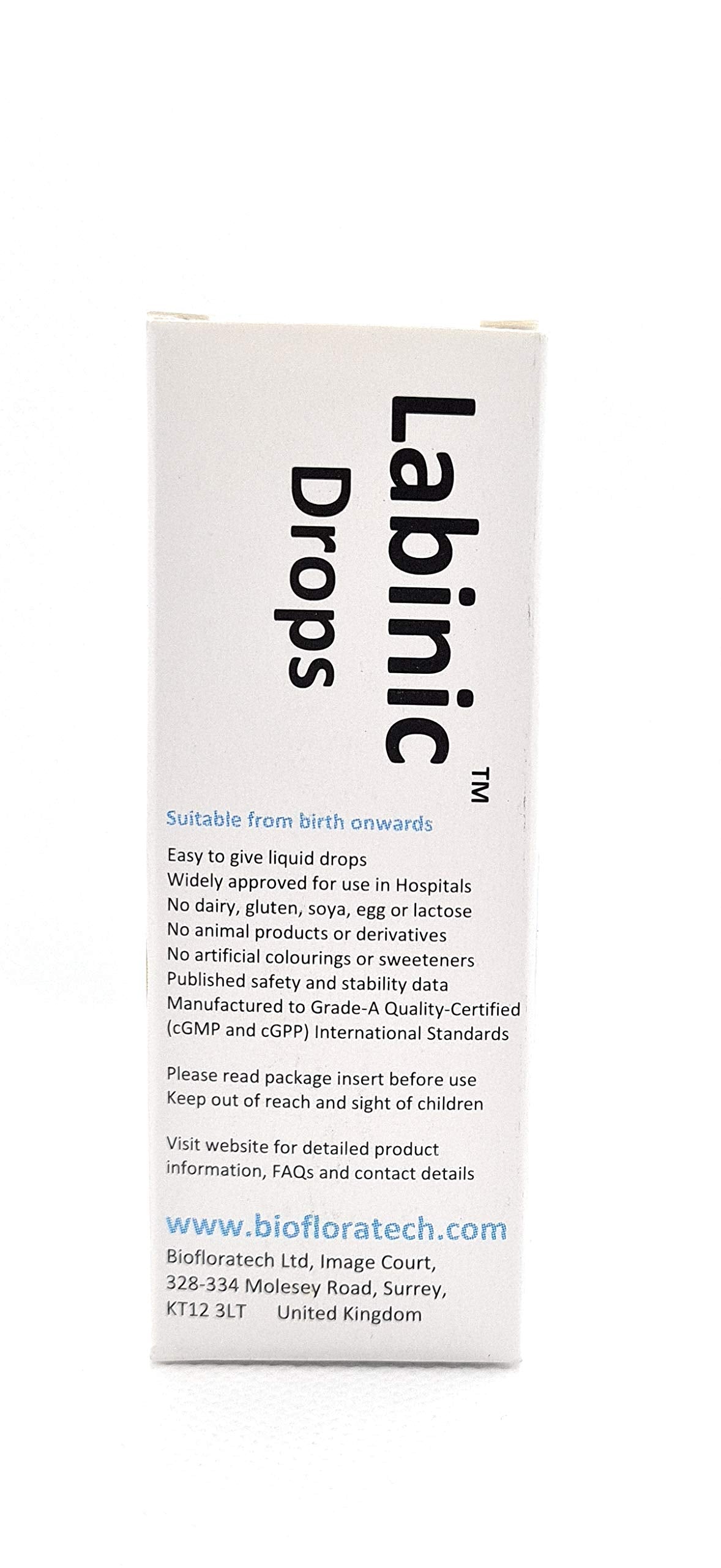 Labinic Probiotic Drops | Same Quality as used in NHS | Triple Strain | 2 billion/day Lactobacillus & Bifidobacteria | For Babies & Infants from birth | under £1/day |