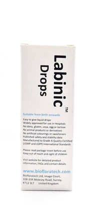 Labinic Probiotic Drops | Same Quality as used in NHS | Triple Strain | 2 billion/day Lactobacillus & Bifidobacteria | For Babies & Infants from birth | under £1/day |