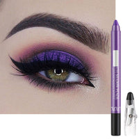 LYNTYAOU Eyeshadow Stick, Purple Eye Shadow Pen, Metal Shimmer Dark Color Eyeshadows Crayon, Pearl Cream Mermaid Glitter Pencil, Pearlescent Eyeliner, Eyes Makeup Gifts for Women