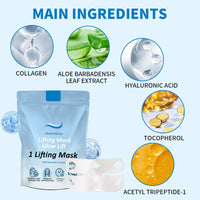 Leogony 2 PCS V Line Face Lifting Chin Mask, Double Chin Lifting Mask, Firming and Moisturizing