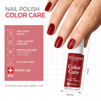 PODERM Nail Care Polish with Tea Tree - Red Allure | Swiss Lab - 8ML | Enriched with Tea Tree, Silicon & Biotin | Purifies, Clarifies & Nourishes Yellow Nails | Created by a Podiatrist