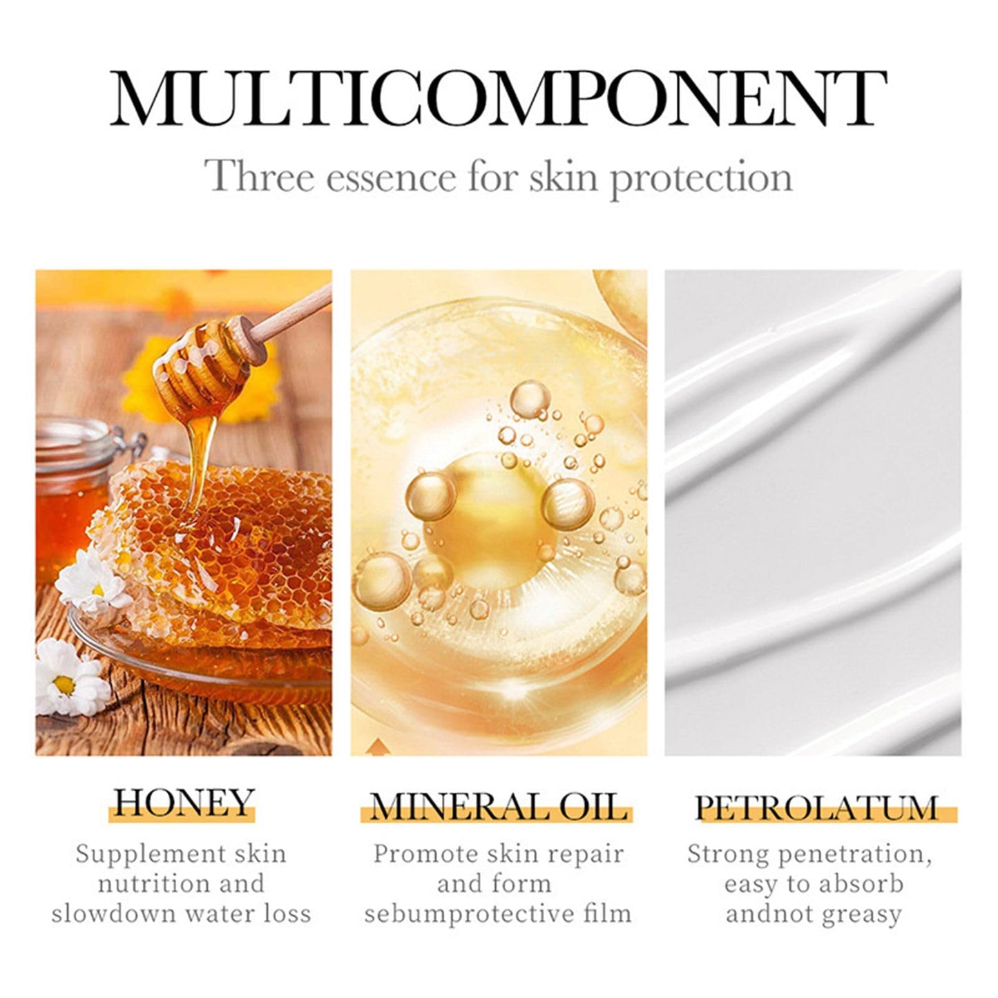 Grospe 2 Pcs Vitamin E Manuka Honey Hand Cream Bright Moisturising Anti-Cracking Repair Glowing Anti-Aging Nourishing Hand Cream Skincare