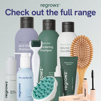 Regrowz Refresh & Balance Kit – Sulphate-Free Shampoo & Conditioner Set with Scalp Massager – Thickening Shampo, Volume Conditioner & Massage Brush, Scalp Treatment for Men & Women | Hair Care Bundle