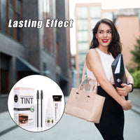 Guegine Eyebrow Tint Kit，2-In-1 Eye Brow Tint Kits，Lash Tint Kit，Lasting for 6 Weeks Diy Hair Dying for Salon（7ml Black）