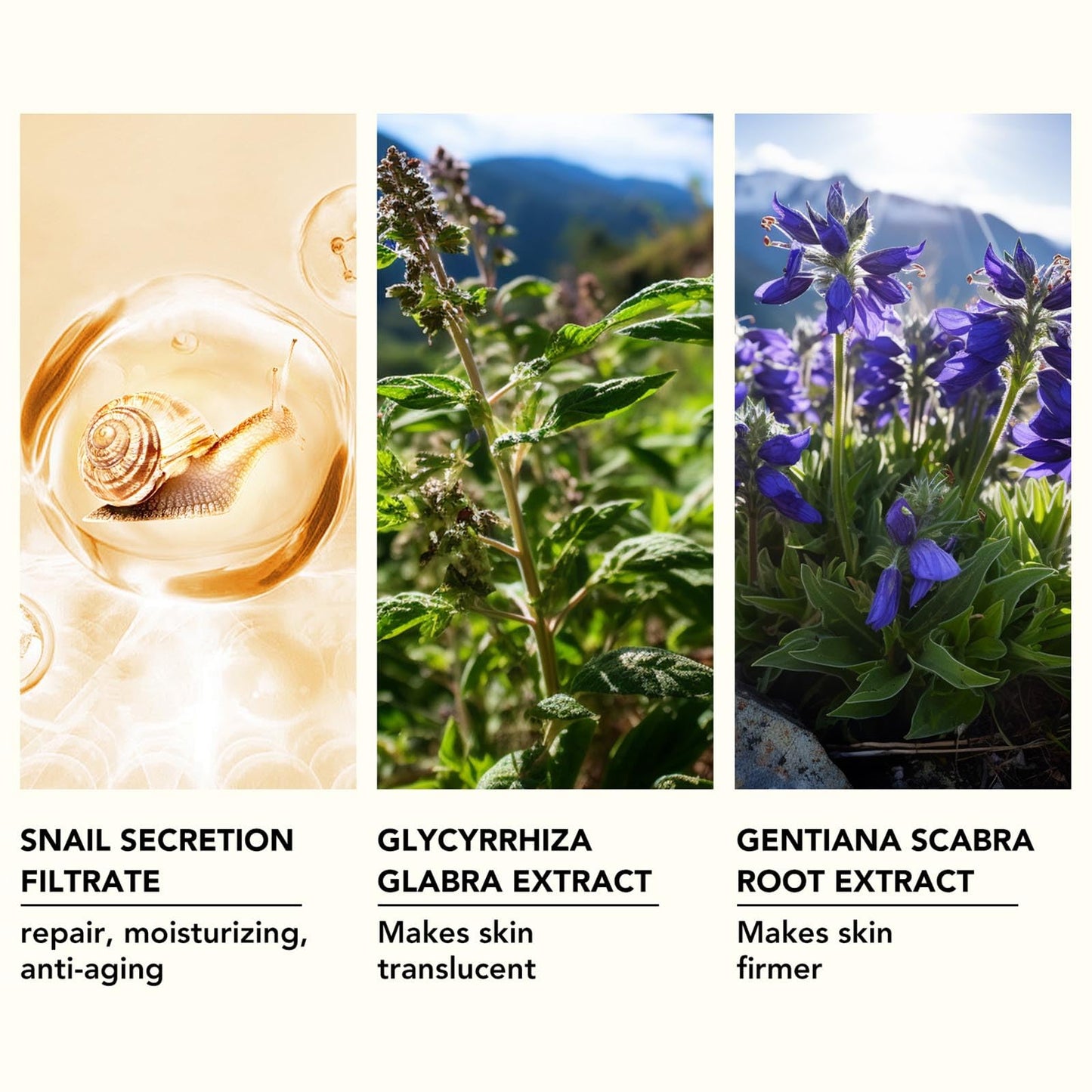 TBeautfave Snail Repair Essence, Snail Mucin Skin Care Sets & Kits, Snail Mucin Moisturiser, Korean Snail Mucin Serum & Face Moisturiser for Deep Hydration, for Dull & Damaged Skin, Korean Skincare (Cream+Serum)