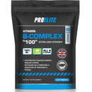 Vitamin B Complex - 120 High Strength Tablets - All 8 B Vitamins B1 - B2 - B3 - B5 - B6 - B12, Biotin, Folic Acid - Reduction of Tiredness & Fatigue PROELITE