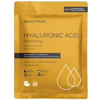 BEAUTYPRO HYALURONIC ACID Hydrating Facial Sheet Mask - 100% Biodegradable | Hydrating Beauty Face Mask | Infused with Hyaluronic Acid | Korean Skin Care | Multi-Award Winnin