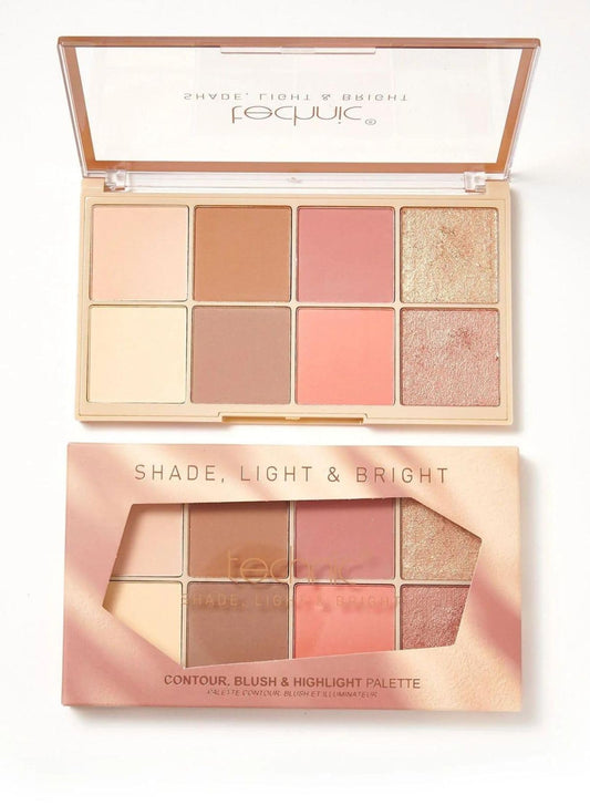 Technic Shade, Light & Bright Contour, Blush & Highlight Palette