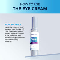 Reverse Life - Lifting Eye Cream for Wrinkles - Eye Cream for Dark Circles and Puffy Eyes with Lifting and Filling Properties - Hyaluronic Acid, Coconut Extract & Vitamin C - 30ml
