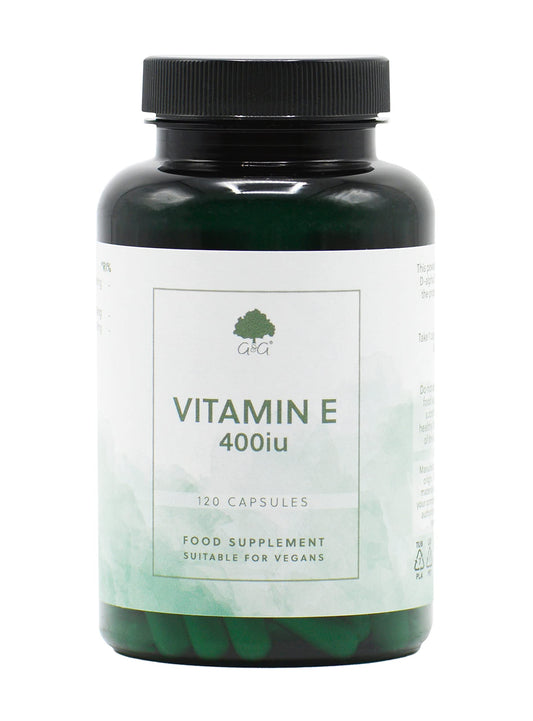 Vitamin E Capsules | 400iu (268mg) Vitamin E per Capsule | 120 Vegan Capsules | G&G Vitamins