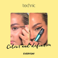 Technic Waterproof Liquid Liner - High Coverage, Water Resistant & Long Lasting Liquid Eyeliner - Quick Drying Formula & Precise Brush For Expert Application