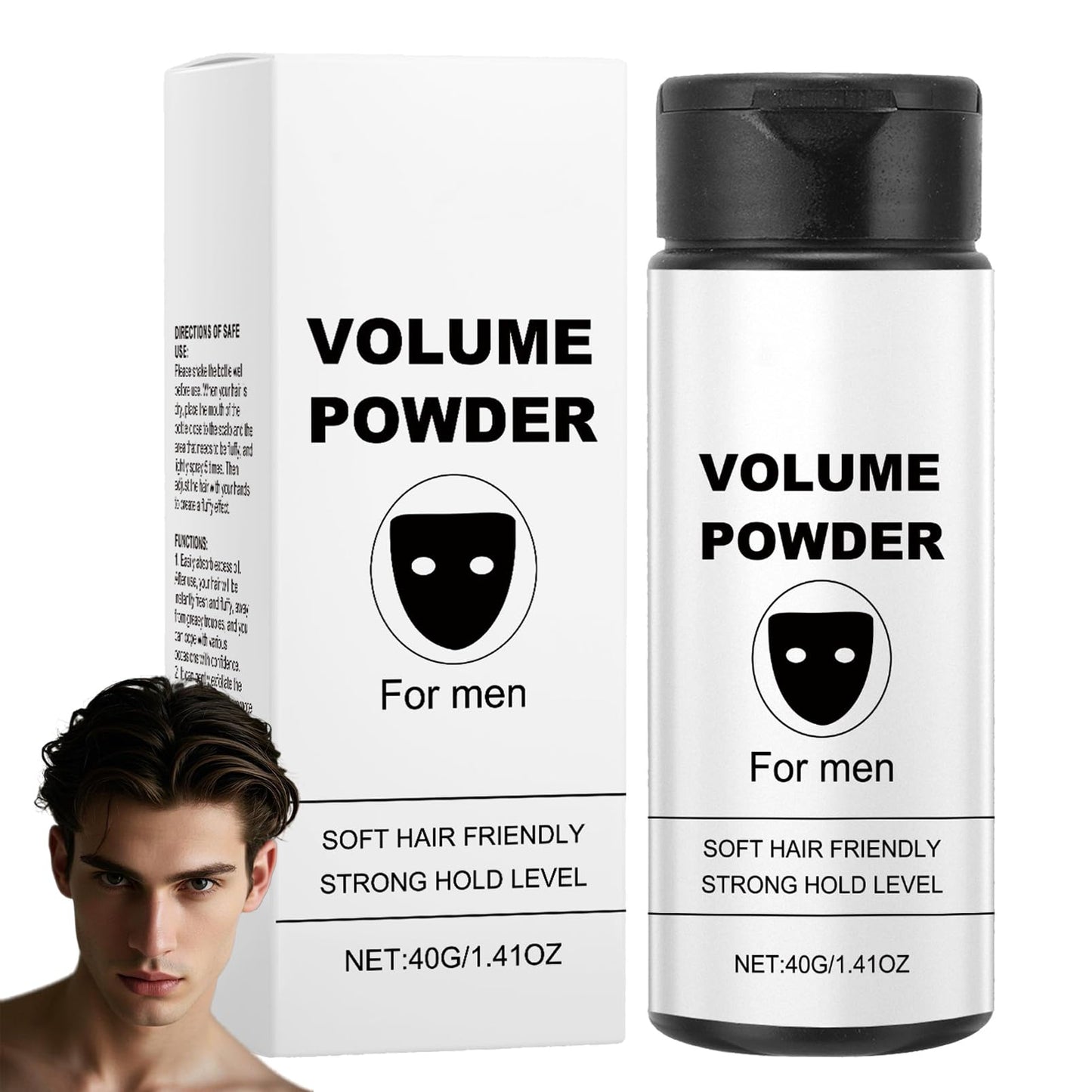 KAYZON Volume Powder for Men, Hair Styling Powder, Volumising Styling Powder, Fluffy, Oil-Control, Long-Lasting Styling Powders - 40g