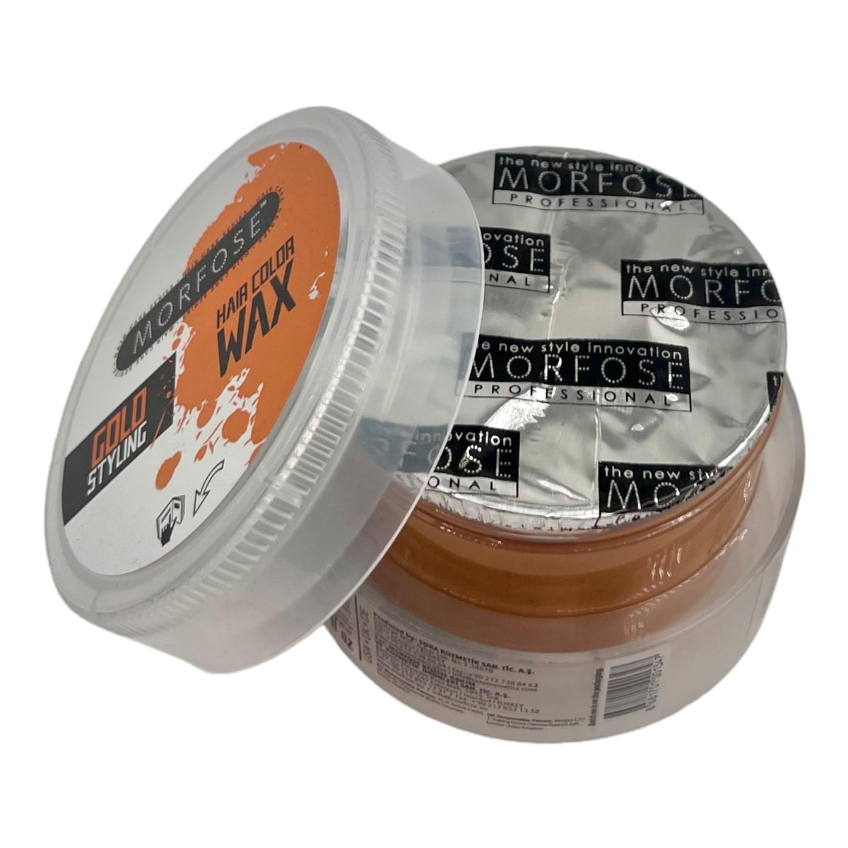 MORFOSE Morfose Hair Colour Wax Styling Gold,Temporary Hair Dye Wash In Wash Out, Coloured Hair Wax Kids Instant Styling, Hair Colour Pomade Washable for Men, Women, Party, Cosplay (100 ml, Gold)