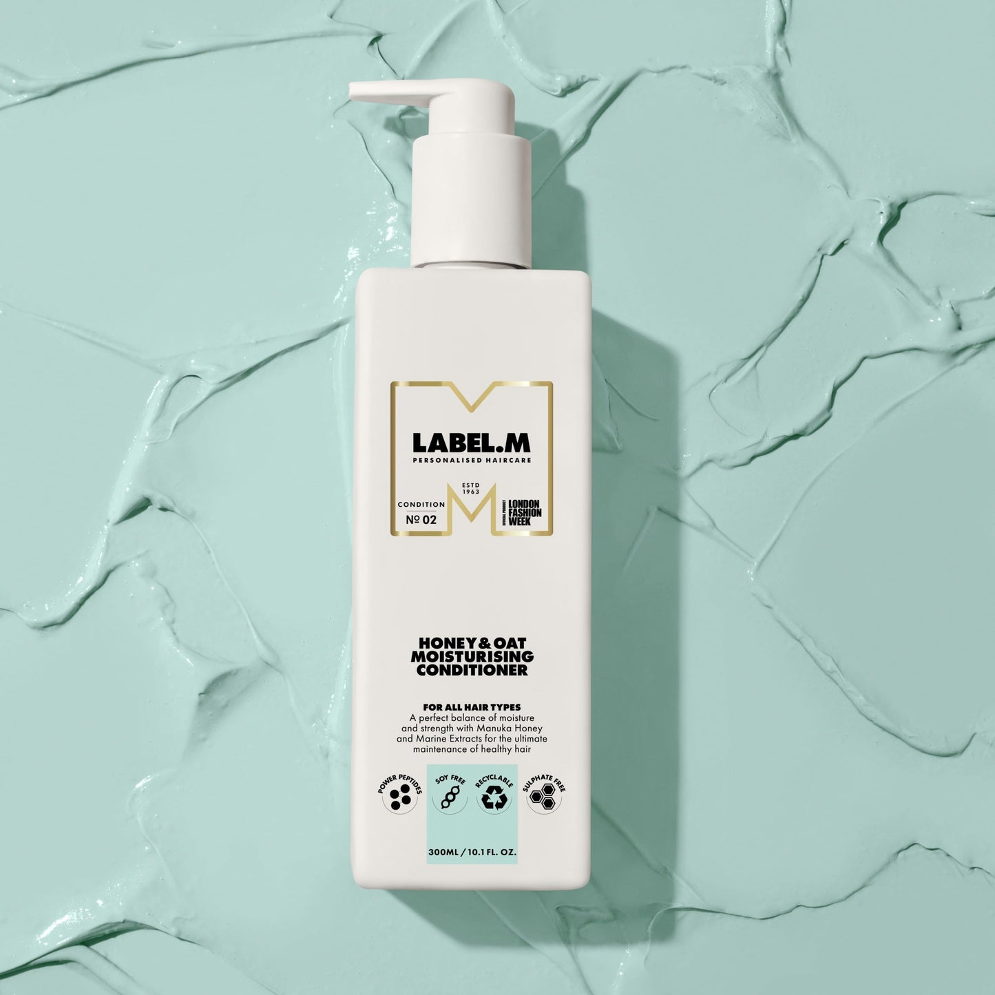 label.m LABEL.M Honey & Oat Moisturising Conditioner 300ml – With Recyclable Pump