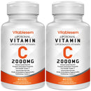 Vitablesem Liposomal Vitamin C Capsules 2000mg (2 Pack) - High Strength Gluten Free & Ascorbic Acid - Immune Support Antioxidant Supplement - Non-GMO