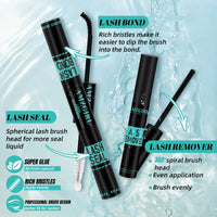 AMZGIRL LASH Lash Extension Kit 320Pcs,DIY Individual Lashes Clusters Kit,Lash Bond And Seal,Lash Remover For Eyelashes Extensions,Lash Applicator Tool For False Eyelash Cluster Kit At Home(30D,D-Mix9-16mm Kit)