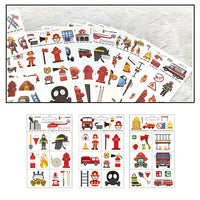 Distillerie des Cévennes 10 Pcs Fire Fake Tattoo Firefighter Temporary Tattoos Waterproof Firetruck Tattoo Sticker for Fire Education Theme Party