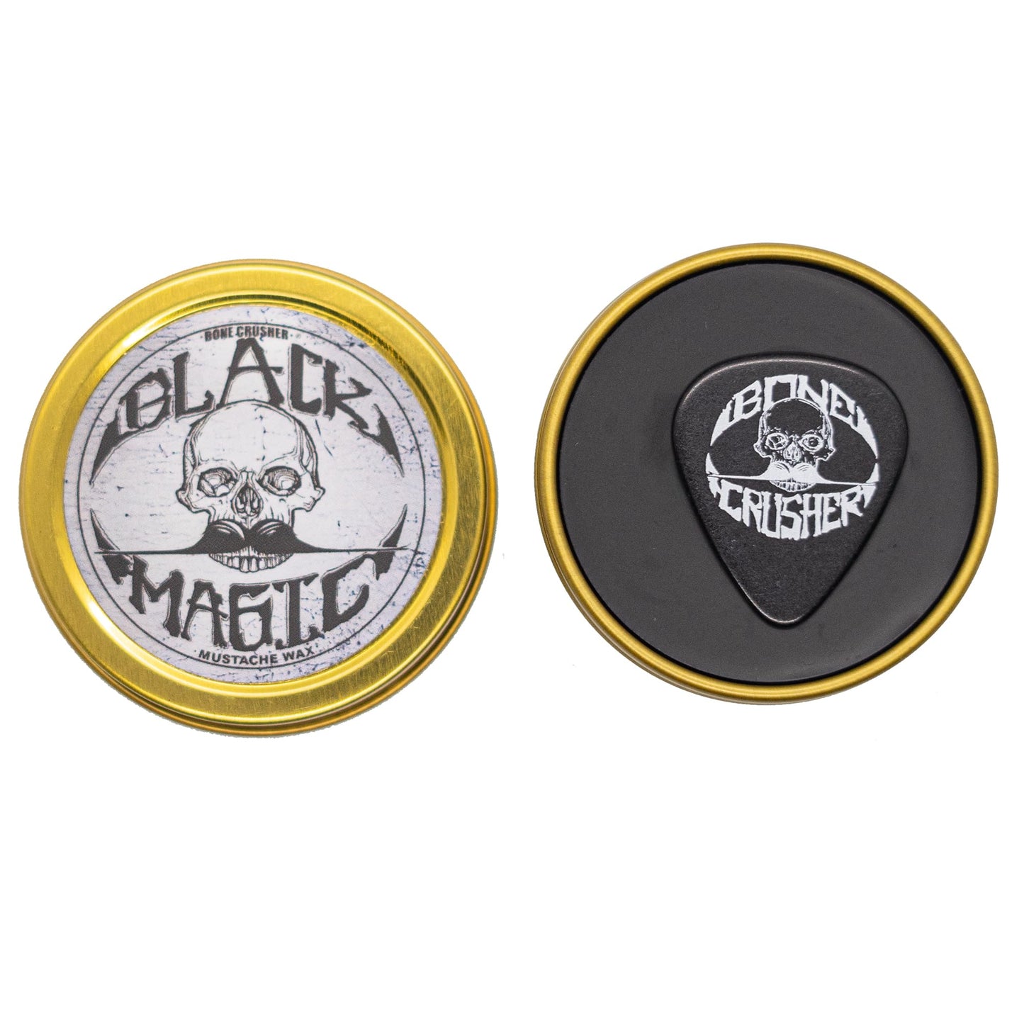 THE VINTAGE GROOMING CO. Black Mustache Wax | Black Magic Bone Crusher Moustache Wax | Hide Grey Hair In Beard Or Moustache | Extra Strong Hold Mustache Wax Unscented | 1 oz or 30ml Tin Heat Source Required