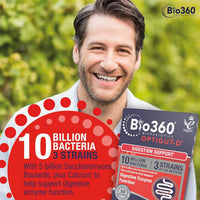 Natures Aid Bio360 OptiGUT-D (10 Billion Bacteria), Digestion Support, 30 Capsules (Pack of 5)