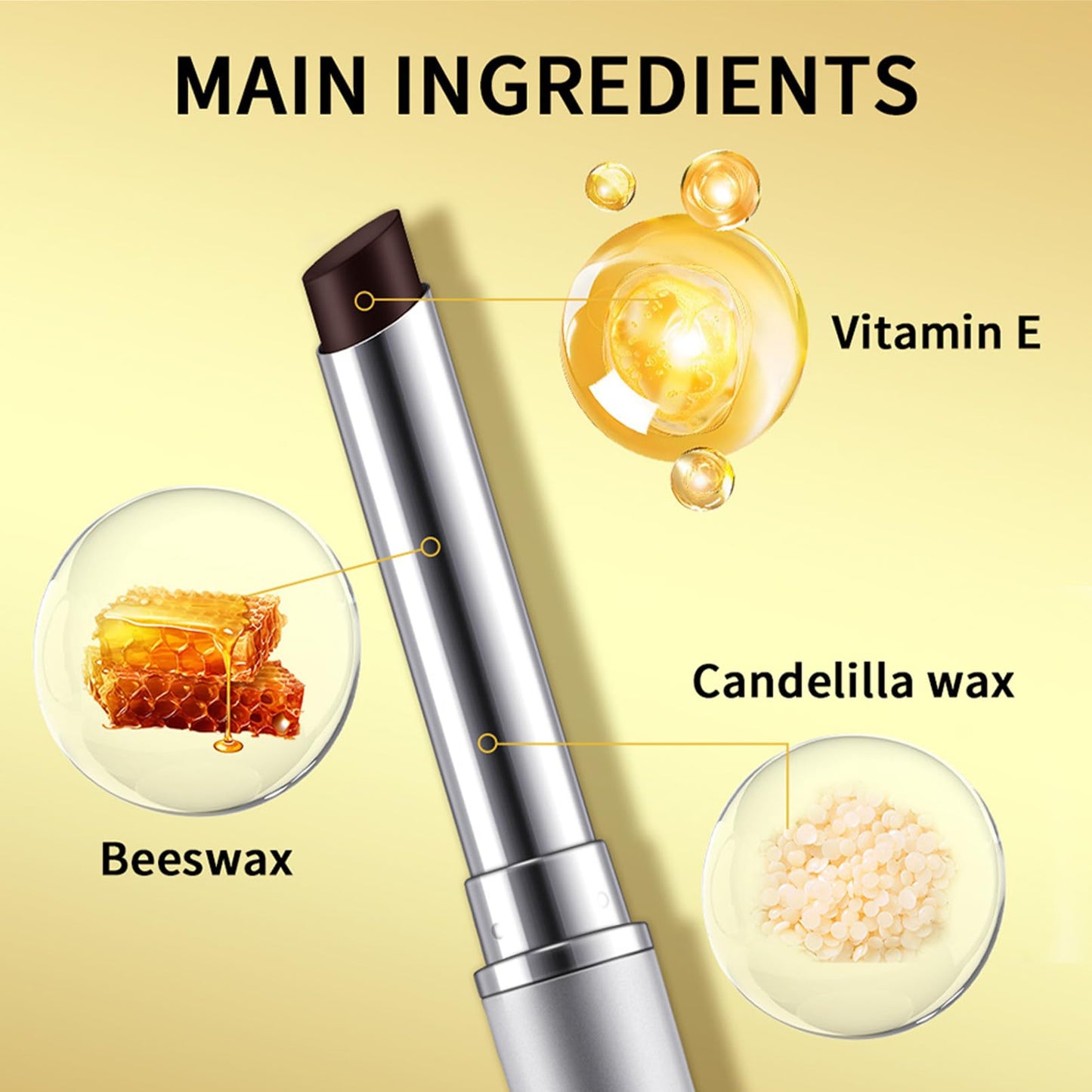 ISBEAUSOLS Dark Honey Lip Balm - Tinted Lip Balm - Long-Lasting Moisturising Lip Products - Lip Care For Repairing Lip Lines And Prevents Dry Cracked - Holiday Essentials For Women - Color Organic Lip Balm
