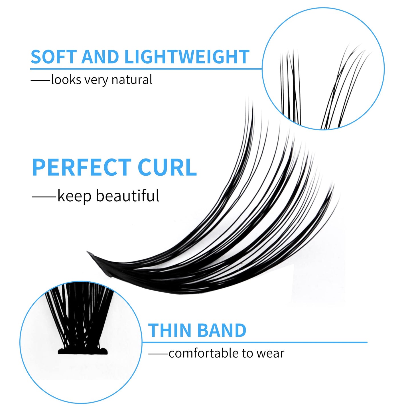 GEMERRY Individual Lashe 280pcs 0.07mm Lash Clusters 40D 8-16 MIX D Curl Cluster Lashes Soft Natural Individual Lashes Cluster Reusable DIY Eyelash Extensions(40D-D-0.07-8-16mm)