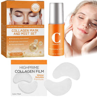 AINxtolm Highprime Collagen Film & Mist Kit,Collagen Face Masks,Korea Highprime Collagen Soluble Film,High Prime Collagen Film,Collagen Sheets,Collagen Firming Mask,Collagen for Face Film,Collagen Face Film